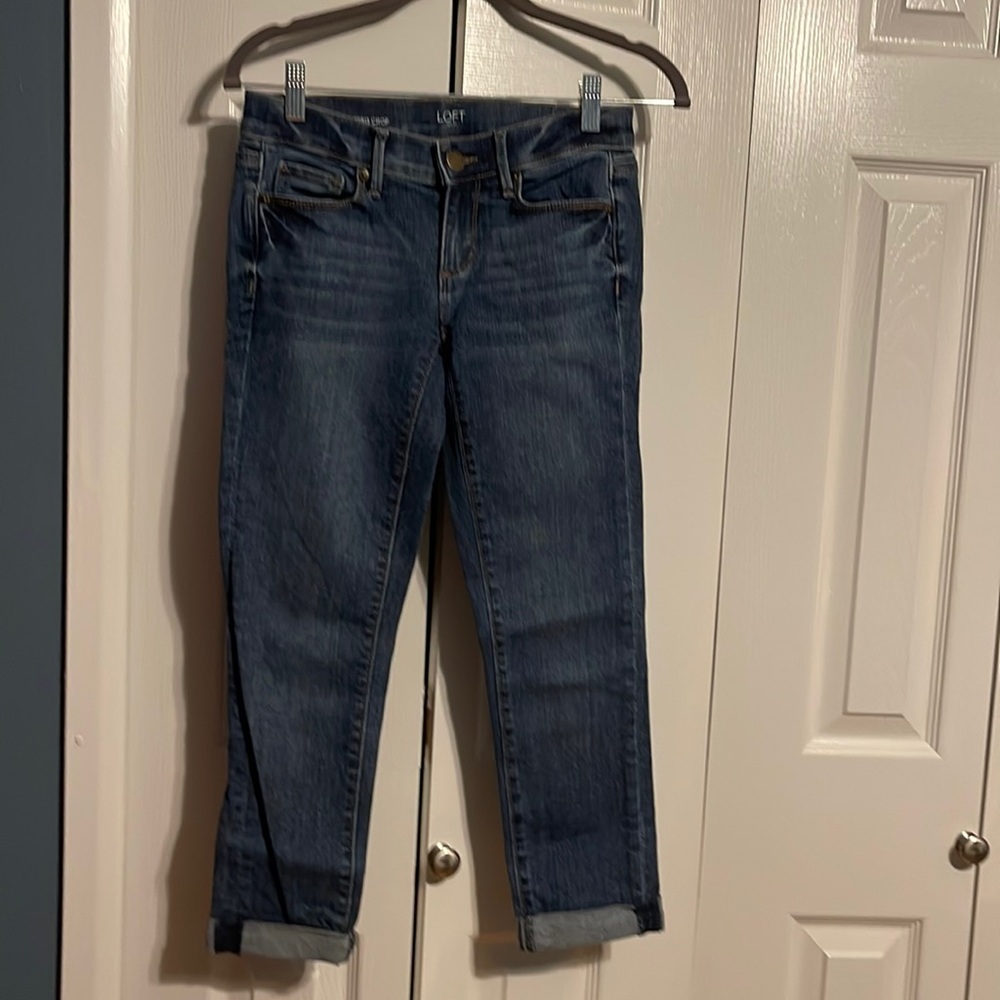 NWOT LOFT Modern Cuffed Crop jeans size 00P petite